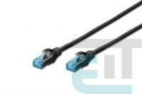 Патч-корд DIGITUS Сat.5e, SF-UTP, 5м, AWG 26/7, чорний (DK-1531-050/BL) фото