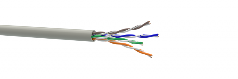 Патч-кабель КГПВонг-HF-ВП (100) 4*2*0,48 (U/UTP-cat.5E patch50 LSOH), 305м фото