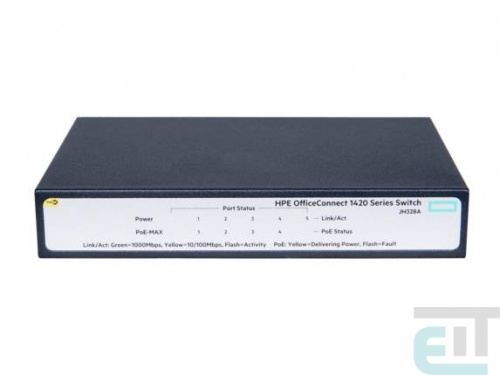 Некерований комутатор HPE 1420-5G-PoE+ (JH328A) фото