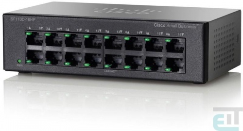 Некерований комутатор Cisco SF110D-16HP-EU фото
